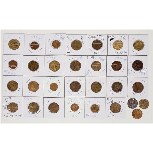 Brass Counters with King George III, 30pcs [190695]