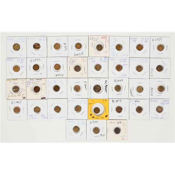 Brass Counters after US $1 Gold Coins, 35pcs [190690]