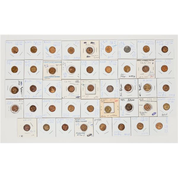 Brass counters after US $2.50 Gold Coins, 44pcs [191979]