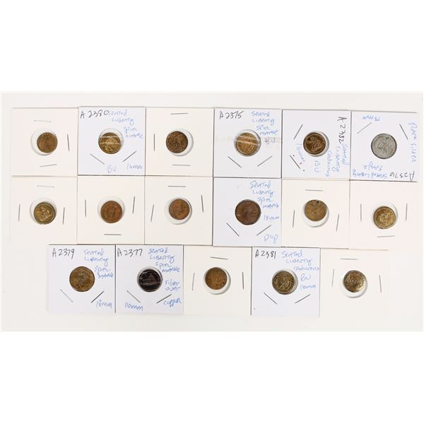 Brass counters with Seated Liberty [190698]