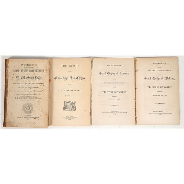 Confederate States Imprints of Free Masons Booklets (Alabama, Georgia, Mississippi) [200700]