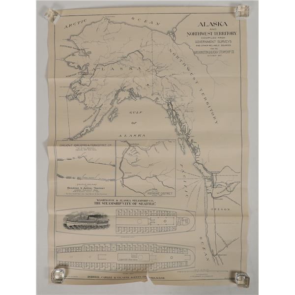 Map of Alaska and the Northwest Territory for the Washington & Alaska Steamship Company 1897 [205150
