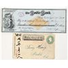 Image 1 : Bodie Wells Fargo Pair: Rare Revenue Check & Partial Cover to Chinese Merchant [201083]