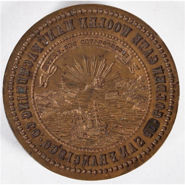 Golden Gate Woolen Manufacturing Co., San Francisco, CA, 1881 Corporate Sealer [204818]