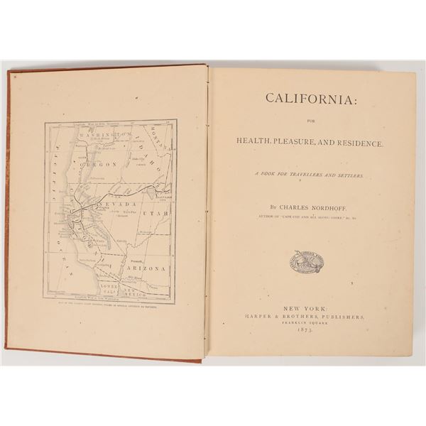California. A Book For Travellers and Settlers. 1873 Rare [202838]