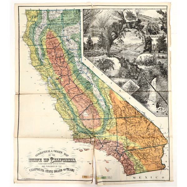 Geographical And Climatic Map of California. [203791]