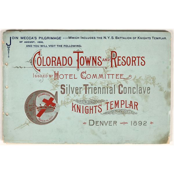 Silver Triennial Conclave Knights Templar Booklet, Denver, 1892 [200920]