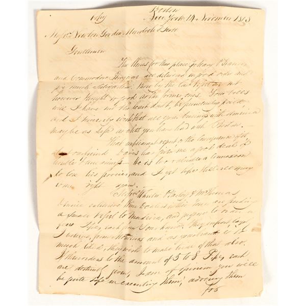Letter Regarding Delivery of Wine to Commodore Perry [201404]