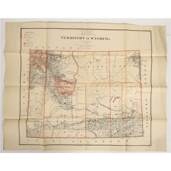 Map of the Territory of Wyoming, Dept. of the Interior, 1879 [205203]