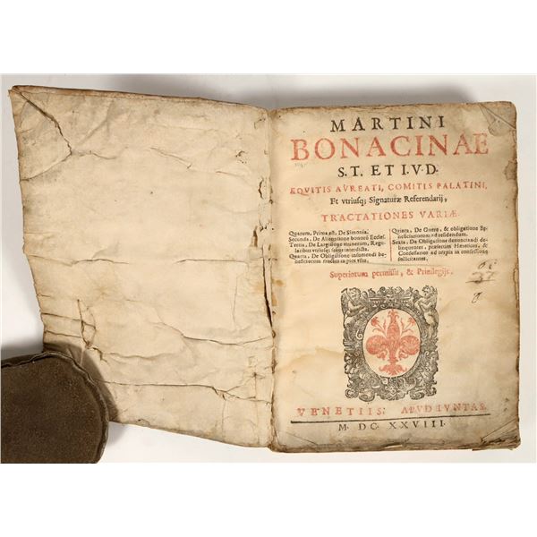 Martini Bonacinae S. T. et I. V. D. . Tractationes variae. [203910]