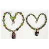 Image 1 : Agarwood, Variscite, & Green Turq. Necklaces, Pair [202601]