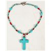 Image 1 : Turquoise Cross Necklace [204711]
