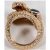 Image 3 : Men's 14-Karat Snake Ring w/Blue Star Sapphire Approx size: 9.5 [204403]