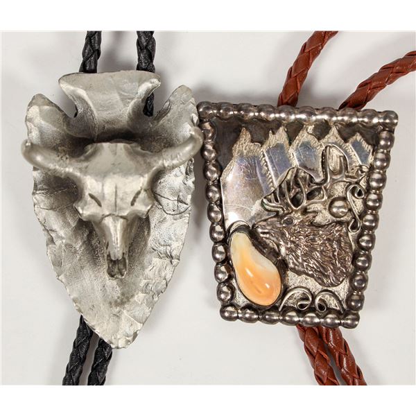 Western Silver Bolo Ties (2) [203637]