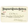 Image 1 : Virginia & Truckee Railway Annual Pass, 1917 [201495]