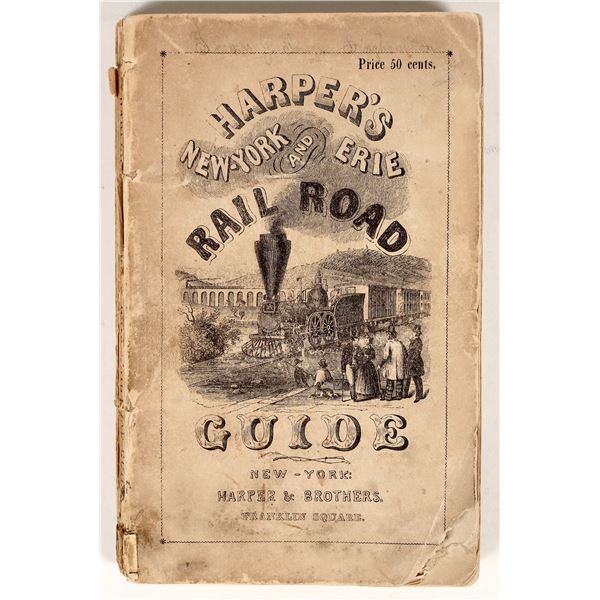Harper's New York & Erie Rail-Road Guide Book, 1852, w/ Map [200914]