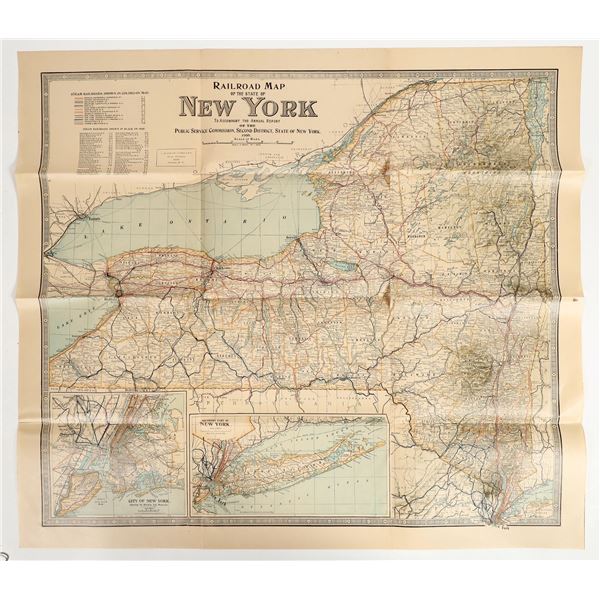 New York Railroad Map, 1909 [201315]