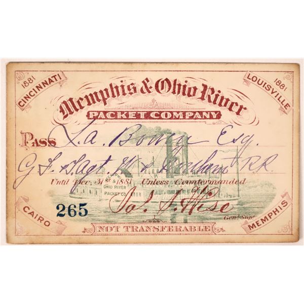 Memphis & Ohio River Packet Co. Annual Pass [164552]