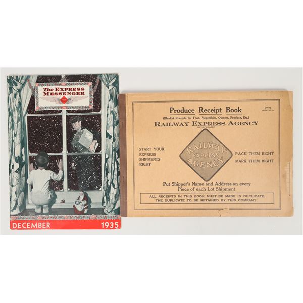 Railway Express Agency Receipt Book and Magazine 1935 [205821]