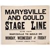 Image 1 : Marysville and Gould Stage Line Sign [167832]