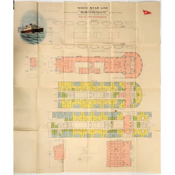 White Star Line "Georgic" Cabin Layout [203677]