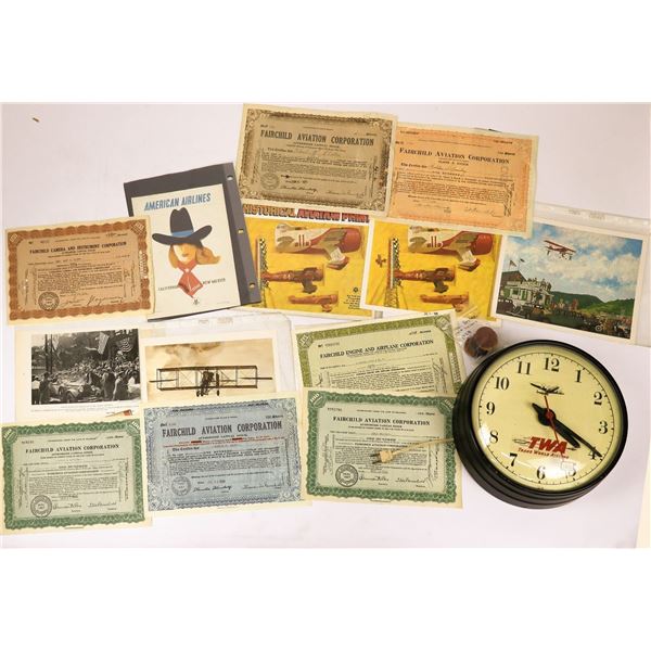 Aviation Collection Including a TWA Clock [147275]