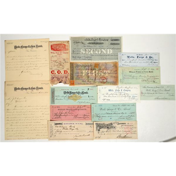 California Wells Fargo Ephemera Collection incl. Adolph Sutro Autographs [195917]
