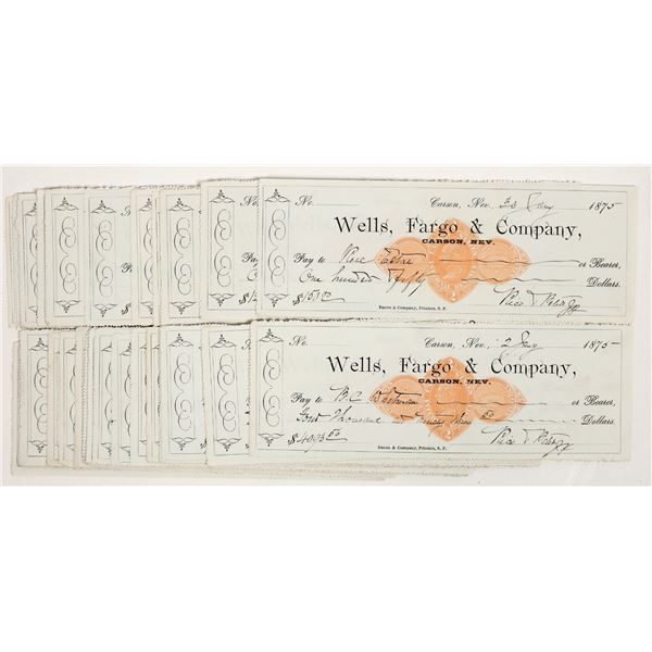 Wells Fargo & Company Carson City 1875 Check Hoard (45) [204978]