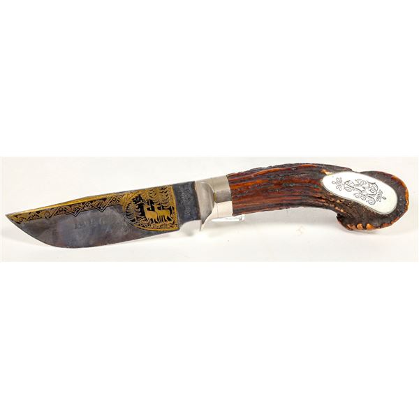 Custom Knife for Roy R. Gill on a Remington Gold Wash Blade [202926]