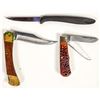 Image 2 : Gerber Trout-Bird Knife/ Remington Bullet Knife R 1173/ Buck 110 with Leather Sheath (3) [200535]