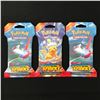 Image 1 : LOT OF 3 POKEMON SCARLET & VIOLET SURGING SPARKS POKEMON SEALED PACKS