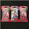 Image 1 : LOT OF 3 POKEMON SCARLET & VIOLET DESTINED RIVALS POKEMON SEALED PACKS