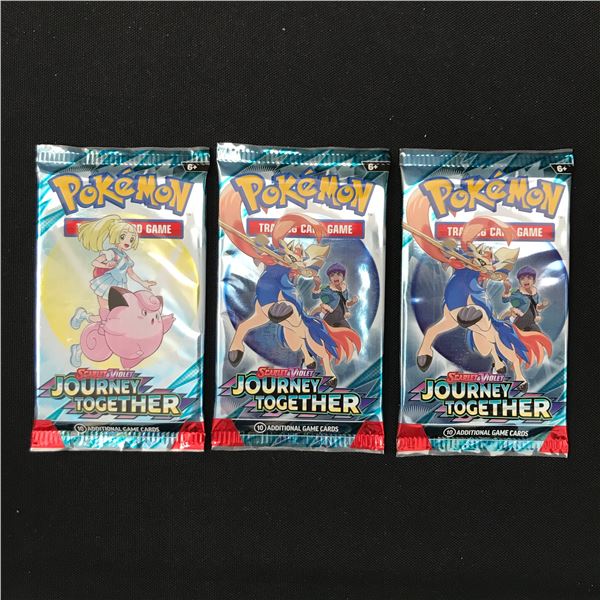 LOT OF 3 POKEMON SCARLET & VIOLET JOURNEY TOGETHER SEALED PACKS