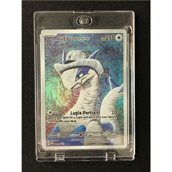 POKEMON TCG LUGIA WITH GREY FELT HAT TRADING CARD