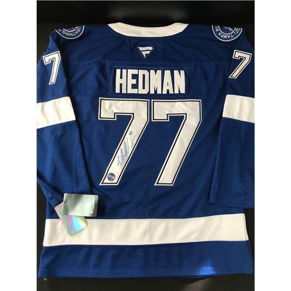 VICTOR HEDMAN SIGNED TAMPA BAY LIGHTENING JERSEY - CENTER ICE COA