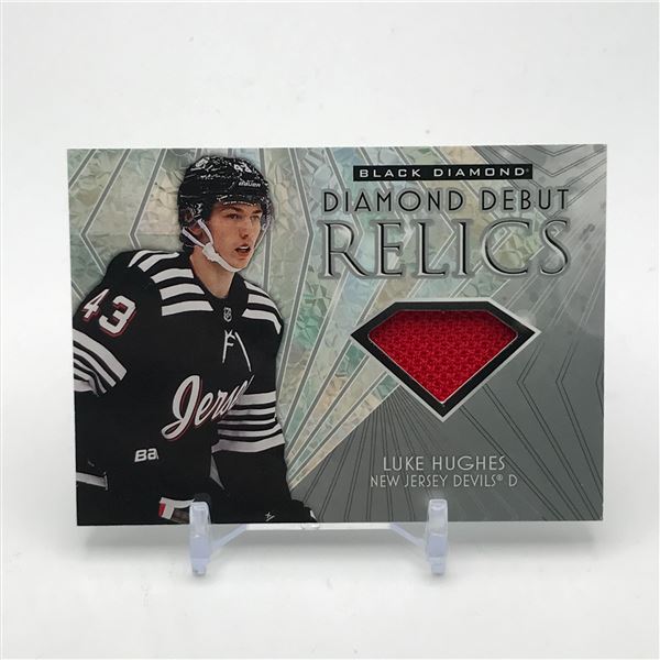 2024 UPPER DECK BLACK DIAMOND DIAMOND DEBUT RELICS LUKE HUGHES PATCH ROOKIE CARD