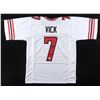 Image 1 : MICHAEL VICK SIGNED FOOTBALL JERSEY - JSA COA