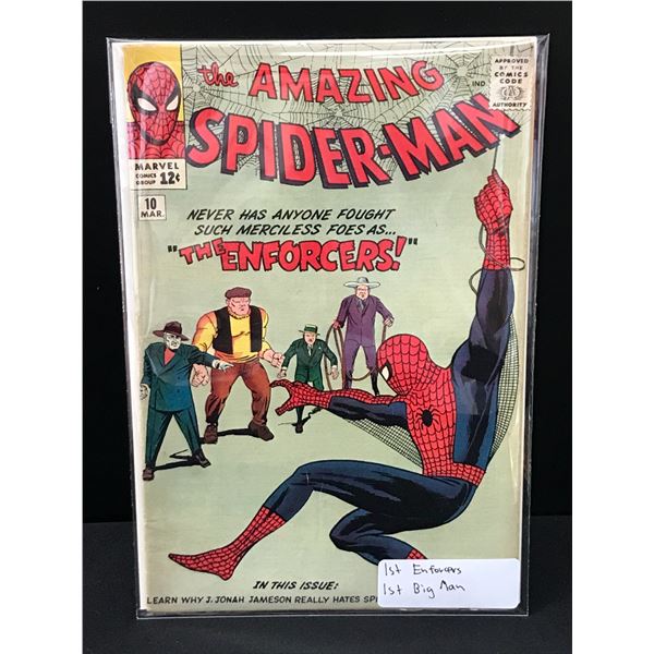 THE AMAZING SPIDERMAN #10 1ST APPEARANCE OF ENFORCERS AND BIG MAN- MARVEL COMICS