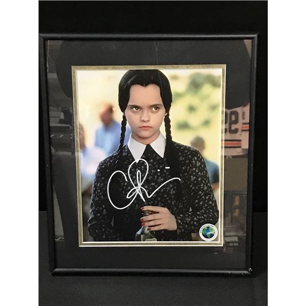 CHRISTINA RICCI SIGNED AND FRAMED WEDNESDAY ADDAMS 8X10 - WWOC COA