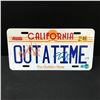 Image 1 : MICHAEL J FOX AND CHRISTOPHER LLOYD DUAL SIGNED OUTATIME LICENSE PLATE - WWOC COA