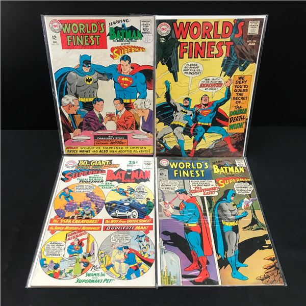 LOT OF 4 WORLD'S FINEST - DC COMICS  (HIGH GRADE SILVER AGE)