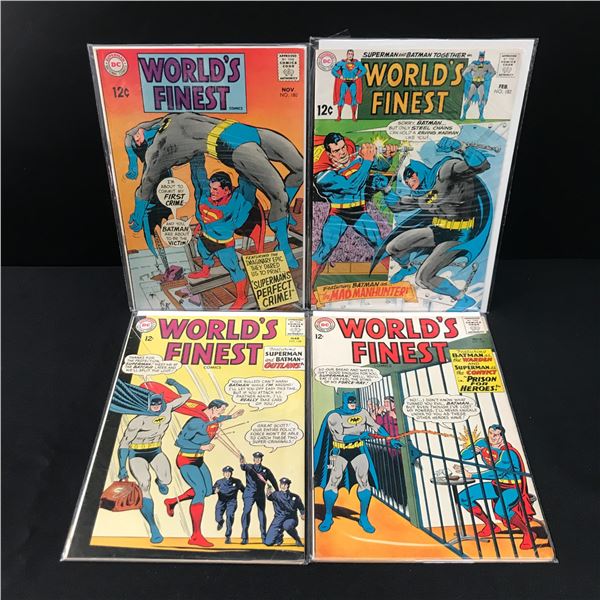 LOT OF 4 WORLD'S FINEST - DC COMICS  (HIGH GRADE SILVER AGE)