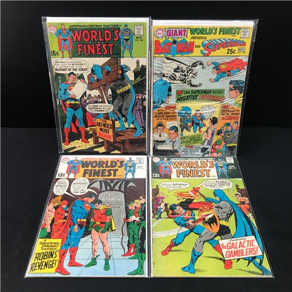LOT OF 4 WORLD'S FINEST - DC COMICS  (HIGH GRADE SILVER AGE)