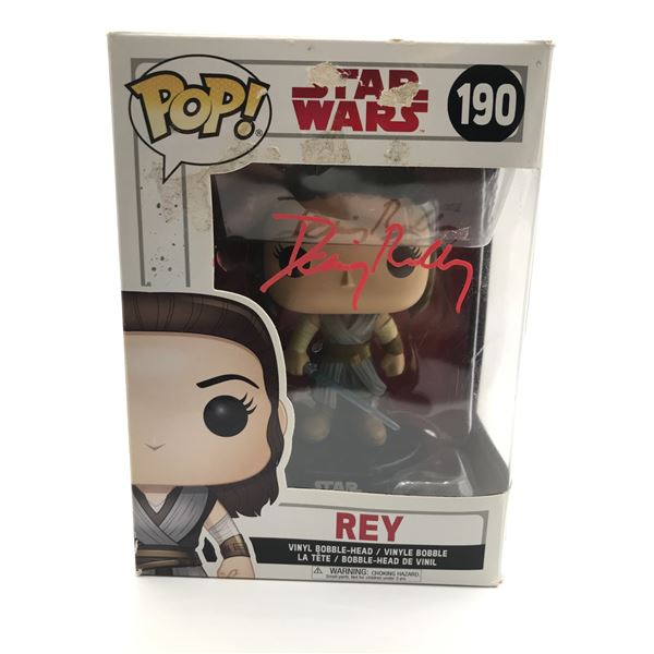 DAISY RIDLEY SIGNED REY FUNKO POP (COSMETIC DAMAGE TO BOX) - KB COA