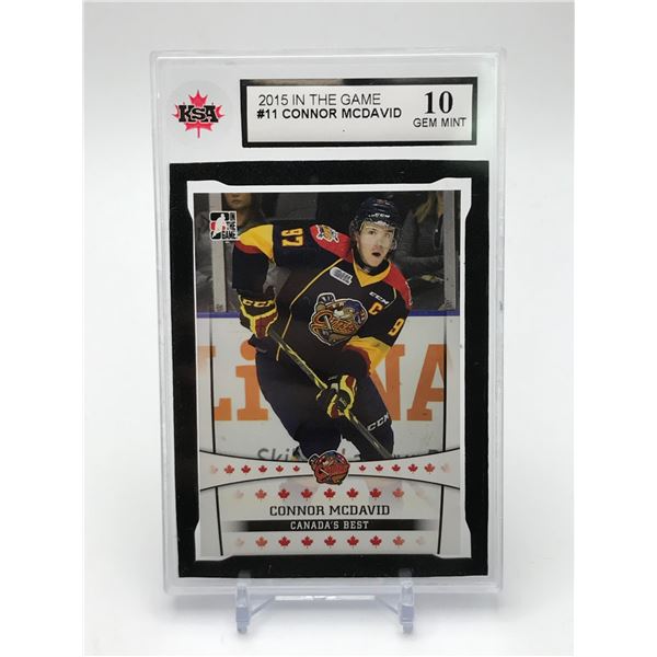 2015 IN THE GAME CONNOR MCDAVID TRADING CARD - KSA GRADE 10