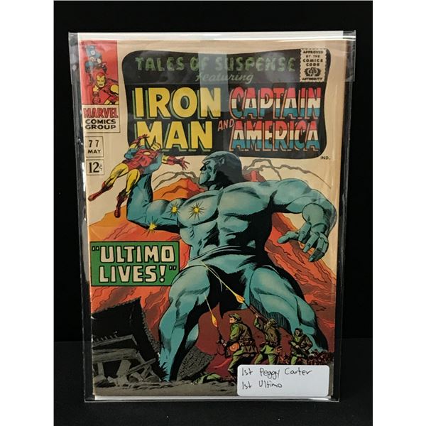 TALES OF SUSPENSE FEATURING IRON MAN AND CAPTAIN AMERICA #77 1ST PEGGY CARTER - MARVEL COMICS