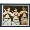 Image 2 : MICKEY MANTLE, JOE DIMAGGIO AND TED WILLIAMS SIGNED AND FRAMED 8X10 - BECKETT COA