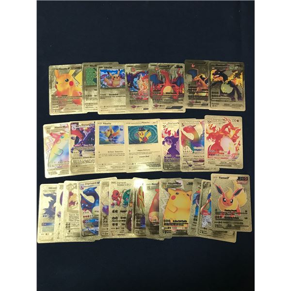 LARGE LOT OF GOLD POKEMON CARDS