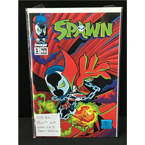 SPAWN #1 COVER #8 OF 25 ULTRA RARE SIGNED BY CHRIS GIARRUSSO WITH COA - IMAGE COMICS