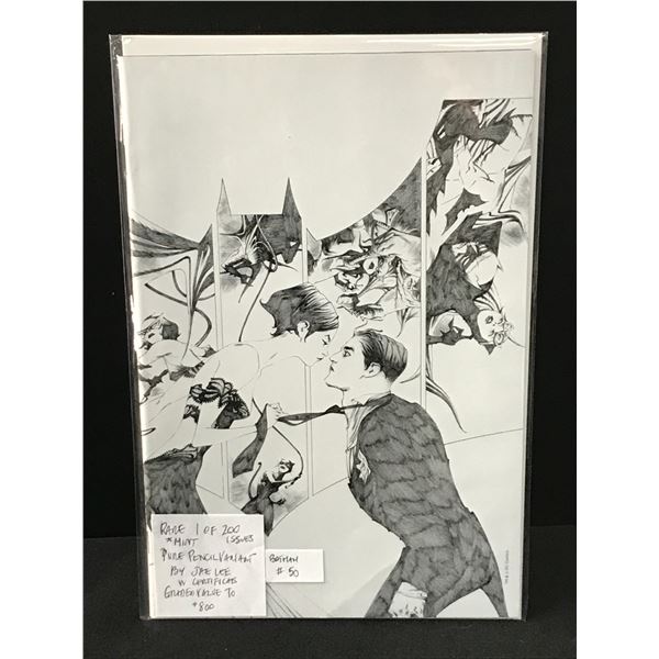 BATMAN #50 PURE PENCIL WITH VARIANT WITH CERTIFICATES